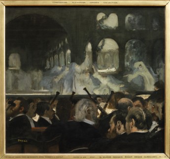 The Ballet Scene from Meyerbeer's Opera Robert Le Diable, oil painting, Edgar Degas, 1876, France. Museum no. CAI.19. © Victoria and Albert Museum, London