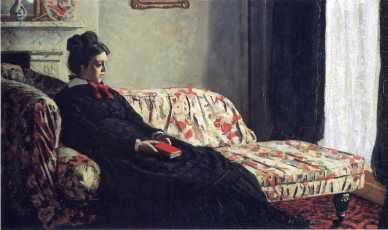 Meditation, Madame Monet Sitting on a Sofa, 1870 - 1871 - Claude Monet