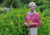 Beth Chatto in her garden on the day before her 90th birthday.