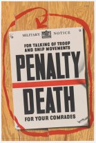 'For Talking of Troop and Ship Movements Penalty Death for your Comrades', 1944