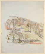 Landscape at Sidmouth, background study for The Tale of Little Pig Robinson